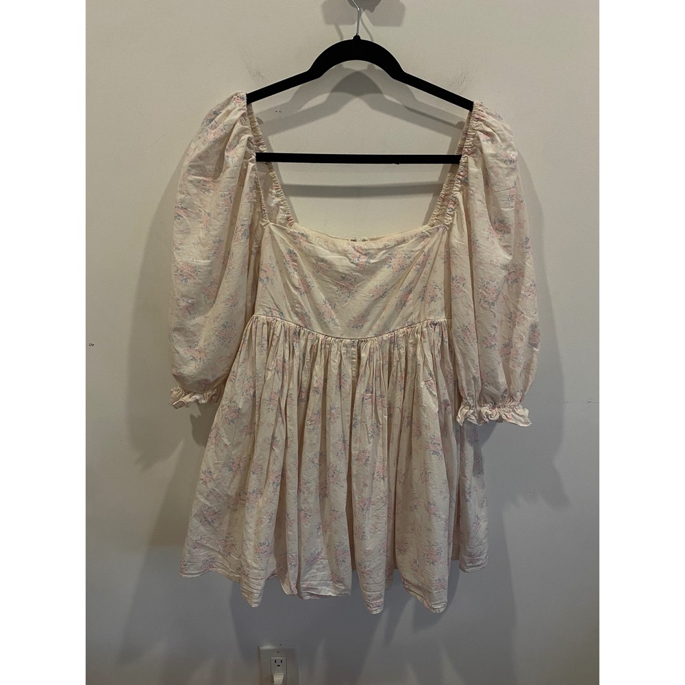 Dainty Feminine Floral Coquette Girl Babydoll Dress